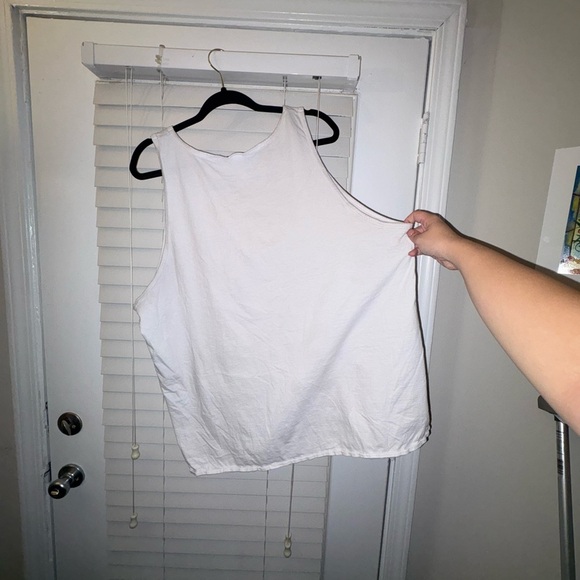 White “Angle” Unisex Tank Top Size 2XL - Picture 5 of 6